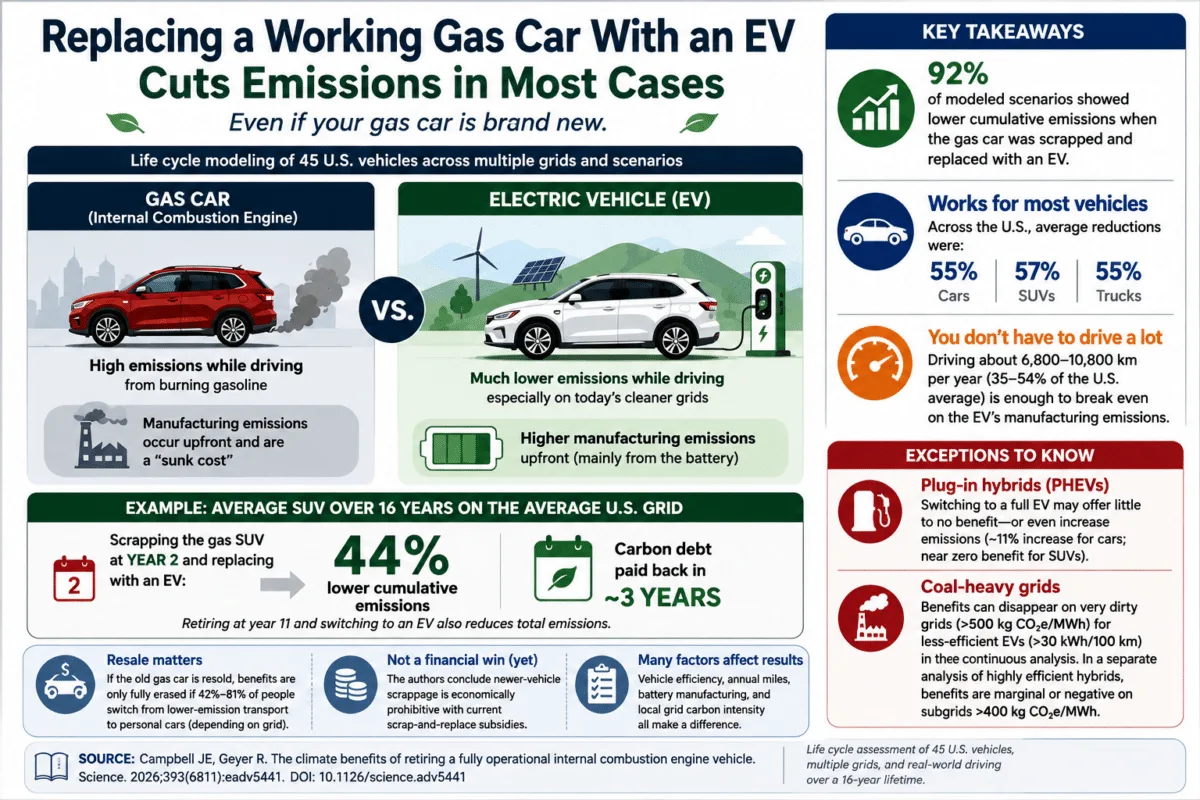 ガソリン車を2年でEVに乗り換えても、CO2は44%削減できるという衝撃の研究結果